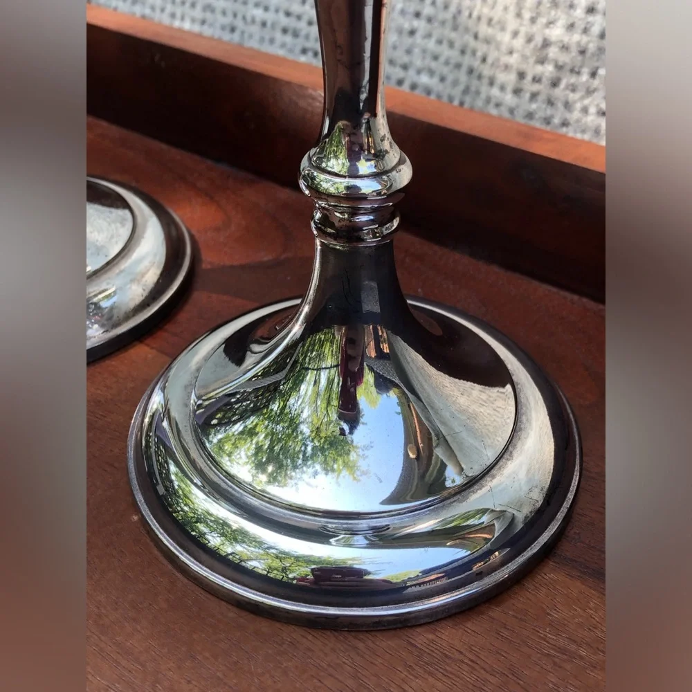 Beautiful Vintage Gorham Silverplate Candlestick Pair - Classic